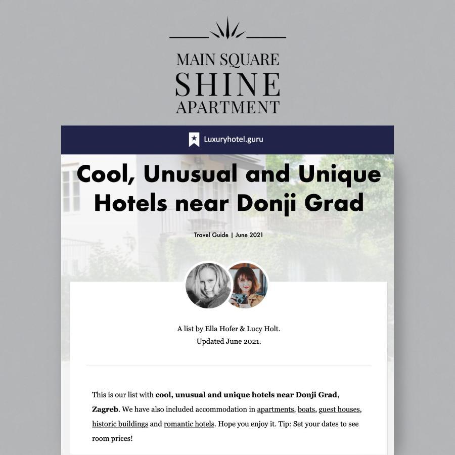 Luxurios And Historic Apartment "Shine" - Right On The Main Square Zagreb Exterior foto